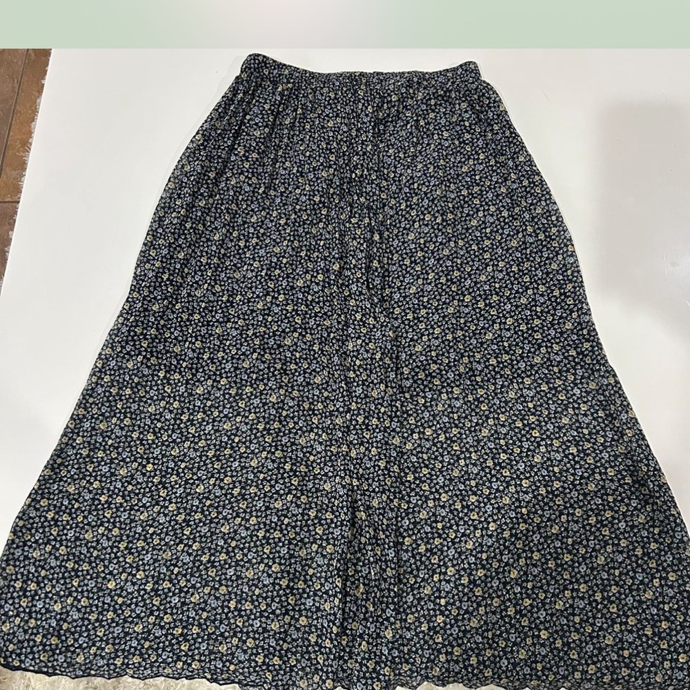 Abercrombie & Fitch Navy Floral Maxi Skirt